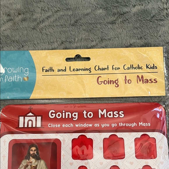 "Going to Mass" Catholic Kids Chart - Red - Picture 2 of 7